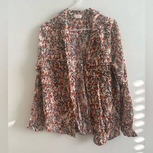 POL Women's Printed Button-Up Shirt Size Small NEW